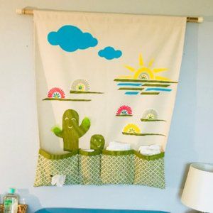 Baby/Kids Wall Art/Storage - Desert Cactus Theme